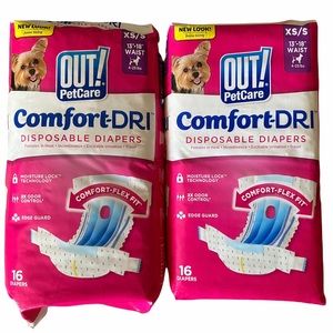 OUT! Pet Care Disposable Dog Diapers XS/S 16 Count